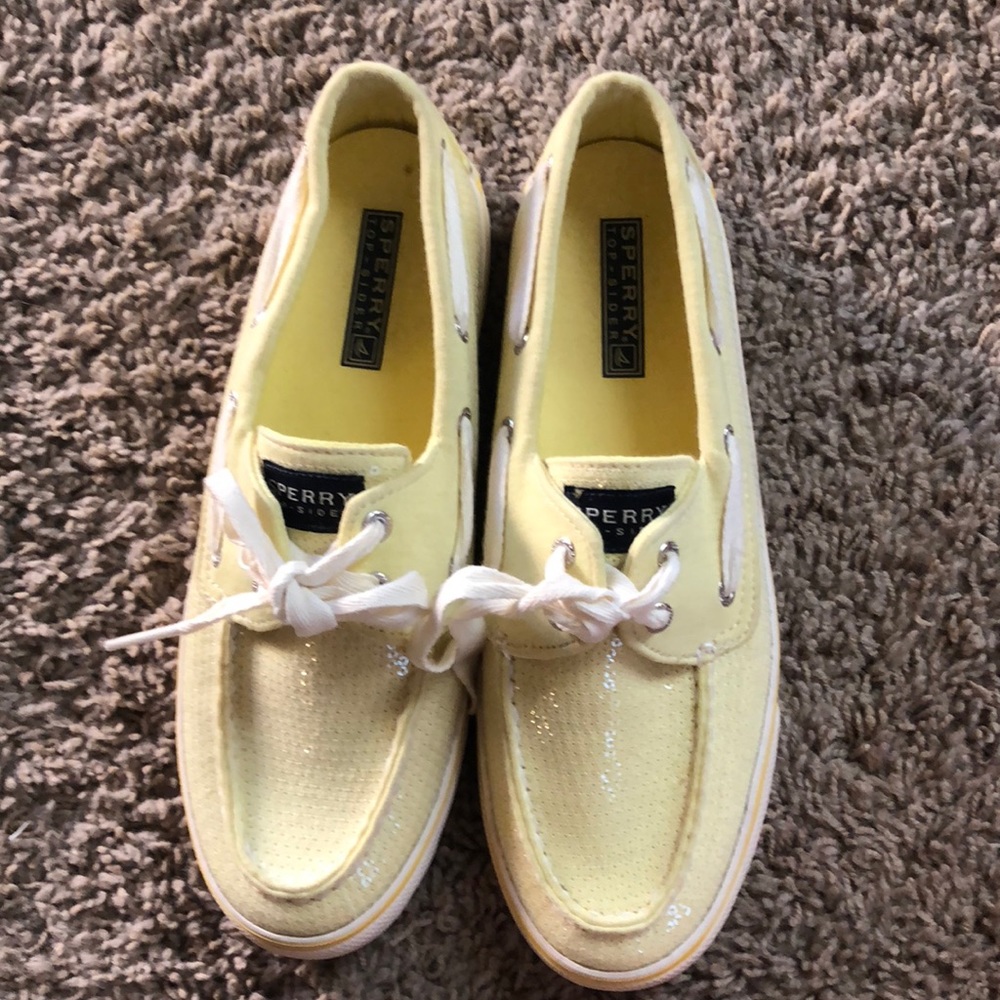 Yellow sequin Sperry’s - Picture 2 of 4
